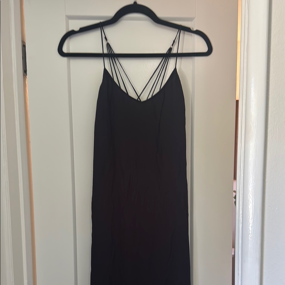 Elegant Black Spaghetti Strap Dress